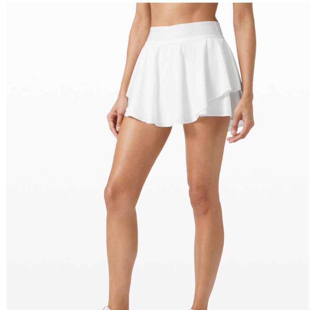 Lululemon Court Rival High Rise Skirt White *Tall